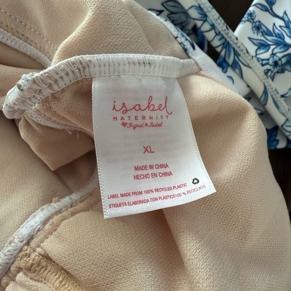 Maternity Floral Blue and White Wrap one piece Swimsuit xl - Picture 5 of 5